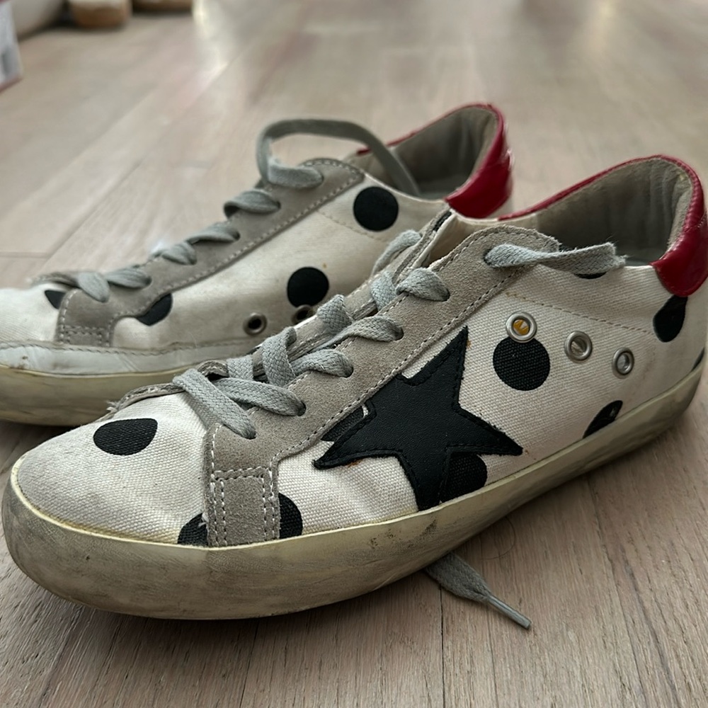 GOLDEN GOOSE Polka Dot Superstar Low-Top Sneakers